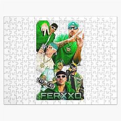 Feid – Neon Green Urban Aesthetic Art Style Jigsaw Puzzle