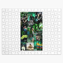 Feid Green Urbano Collage Design Jigsaw Puzzle