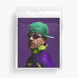 Feid Neon Flow Urban Music Vibes Retro Streetwear Art Duvet Cover