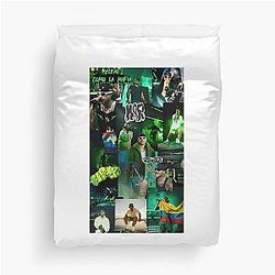 Feid Green Urbano Collage Duvet Cover