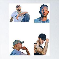 Feid Sticker Pack Pin Poster