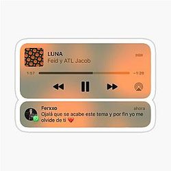 Luna T-shirt by Feid and Jacobs by Pintiita Ferroxcalipsis Sticker