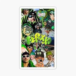 Feid – Green Aesthetic Art Design Sticker