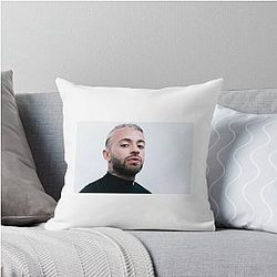 Feid Portrait Style Latin Music Star Aesthetic Art Throw Pillow