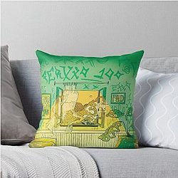 Feid - Verde Aesthetic Room Art Throw Pillow