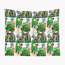 Feid – Neon Green Urban Art Style Tapestry