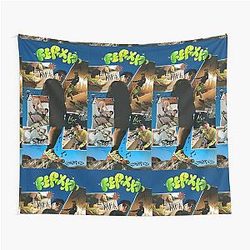 Feid Urban Collage Reggaeton Street Art Aesthetic Tapestry