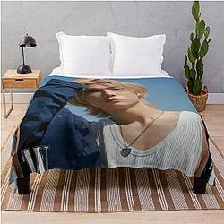 Felix Summer Stray Kids Kpop Boy group hot poster photoshoot Throw Blanket