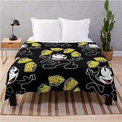 Juggling Felix Cat Cartoon Throw Blanket