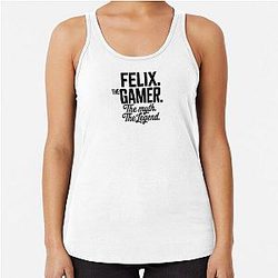 Felix The Gamer The Legend Name - Funny Gamer Quote design Racerback Tank Top