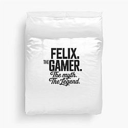 Felix The Gamer The Legend Name - Funny Gamer Quote design Duvet Cover