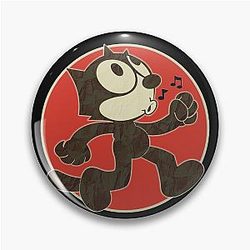 Felix The Cat Walking Vintage Pin