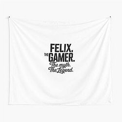 Felix The Gamer The Legend Name - Funny Gamer Quote design Tapestry