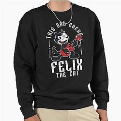 Felix the Cat Father's Day Dad Rocks Poster Pullover Sweatshirt