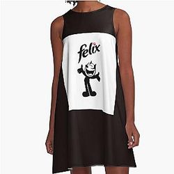 BEST To Buy Felix Cartoon A-Line Dress