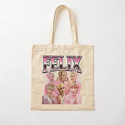 Felix Pink Cotton Tote Bag