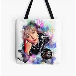 Stray Kids Felix Lee Colorful Art Tote Bag