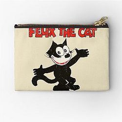 Felix the Cat 1920s Authentic Distressed Style Zipper Pouch