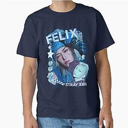 Stray Kids Group Y2K Preppy Blue Classic T-Shirt