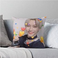 Stray Kids Felix Yongbok heart Throw Pillow