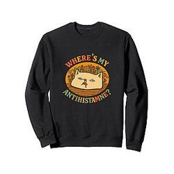 Where's My Antihistamine - Allergy Season Cat Hay Fever Meme Sweatshirt