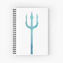 Watercolor Trident Finnick Odair Hunger Games Spiral Notebook