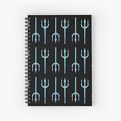 Glitter Watercolor Trident Finnick Odair Hunger Games Pattern Spiral Notebook