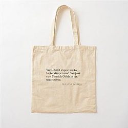 Suzanne Collins - We just saw Finnick Odair in his underwear. Cotton Tote Bag