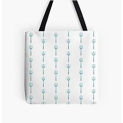 Watercolor Trident Finnick Odair Hunger Games All Over Print Tote Bag