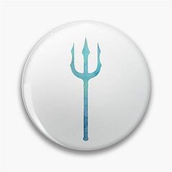 Watercolor Trident Finnick Odair Hunger Games Pin