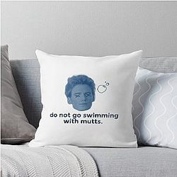 Finnick Odair don't go swimming with Mutt-memes throw pillow