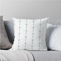 Watercolor Trident Finnick Odair Hunger Games Throw Pillow