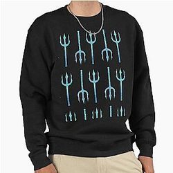 Glitter Watercolor Trident Finnick Odair Hunger Games Pullover Sweatshirt