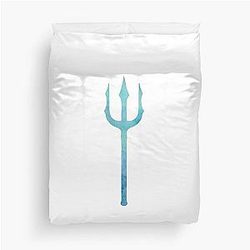 Watercolor Trident Finnick Duvet Cover