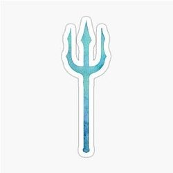 Watercolor Trident Finnick Hunger Games Sticker