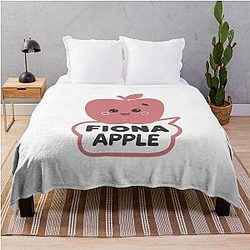 Fiona and Apple Sticker Throw Blanket