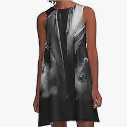 Fiona Apple A-line Bag Print Dress