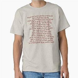 When the pawn hits the conflicts he thinks like a king - fiona apple album Classic T-Shirt
