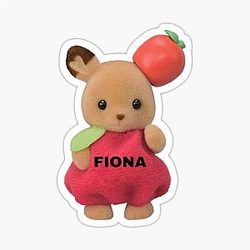 Fiona Apple Calico Critter Sylvanian Families Sticker