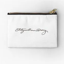 Fitzwilliam Darcy Signature Brown Zipper Pouch