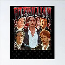 Fitzwilliam Darcy Vintage Style Poster