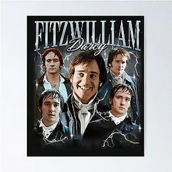 Fitzwilliam Darcy Pride and Prejudice Retro Movie Poster