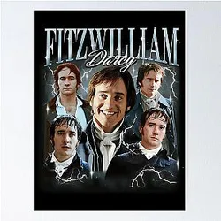 Fitzwilliam Darcy Pride and Prejudice Retro Movie Poster