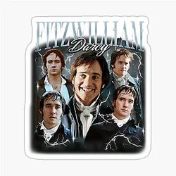 Fitzwilliam Darcy Pride Prejudice Retro Movies Sticker