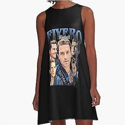 Retro Fiyero Tigelaar 90S Style A-Line Dress