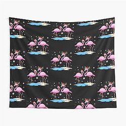 Christmas Flamingo Tapestry