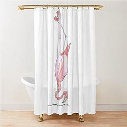 Flamingo in Heels Shower Curtain