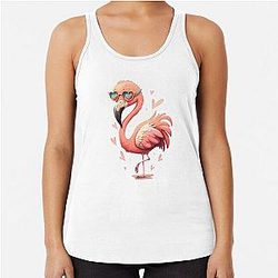 Pink Flamingo Racerback Tank Top