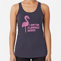 Muffin I am the flamingo Queen Tank Top