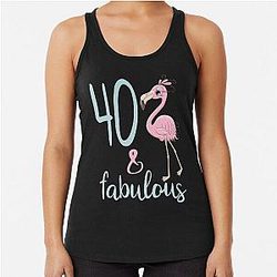 40th Birthday Party Outfit For Her Racerback Tank Top